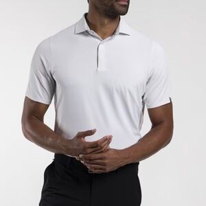 NEW KJUS Soren Solid Print Polo Golf Shirt SPF 50+